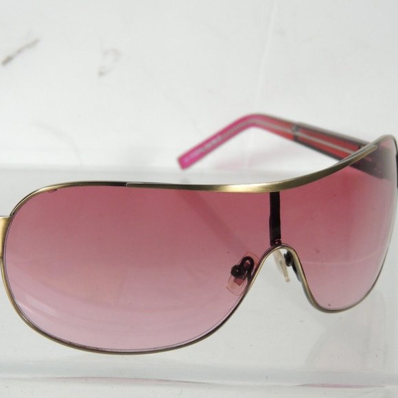 RARE Fossil Sunglasses CORY MS1911 710 Pink & Gold Shield Frame & Pink Lenses - Picture 1 of 12